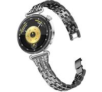DEALELE Correa compatible con Huawei Watch GT6 / GT5 / GT4 de 41 mm / GT5 Pro de 42 mm / Fossil para mujer Gen 6 / Gen 5E 42 mm / Garmin Venu 3S, pulsera de metal con diamantes de imitación brillantes
