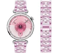 DEALELE Correa compatible con Huawei Watch GT6 / GT5 / GT4 de 41 mm / GT5 Pro de 42 mm / Fossil para mujer Gen 6 / Gen 5E 42 mm / Garmin Venu 3S, pulsera de metal con diamantes de imitación brillantes