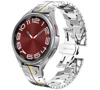 DEALELE Correa compatible con Samsung Galaxy Watch 6 / 6 Classic / 5 / 5 Pro / 4 / 4 Classic / Galaxy 3 de 41 mm, 20 mm, bandas de metal de acero inoxidable Iron Man para Huawei GT3 de 42 mm / GT2 de