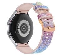 DEALELE Correa compatible con Samsung Galaxy Watch 7/6/5/4 de 1.575 pulgadas, 1.732 pulgadas, FE / 6 Classic / 5 Pro / 4 Classic, correas de repuesto de silicona con purpurina brillante para mujeres y