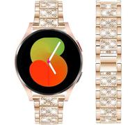 DEALELE Correa compatible con Samsung Galaxy Watch 7 / FE / 6/5 / 4 / Classic / 3 41 mm / Active 2 40 mm / 44 mm, 20 mm Bling Diamond Metal Pulsera de repuesto para Huawei GT3 42 mm para mujeres y