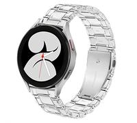 DEALELE Correa compatible con Samsung Gear Sport/Galaxy 3 de 41 mm, Galaxy Watch 4,Galaxy Watch de 42 mm, Active 2,Huawei GT2 de 42 mm, bandas de repuesto de resina colorida de 20 mm, transparente