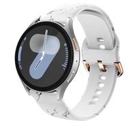 DEALELE Correa compatible con Samsung Galaxy Watch 7 / FE / 6/6 Classic / 5/5 pro / 4/4 classic/Galaxy 3 41 mm / Active 2 / Huawei GT3 42 mm, 20 mm bandas de silicona suave impresa (mármol blanco)