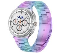 DEALELE Correa compatible con Samsung Galaxy Watch 8 de 40 mm / 44 mm / 8 Classic de 46 mm, sin huecos, correas de repuesto de metal de acero inoxidable sólido para mujeres y hombres, Galaxy 8 (40mm