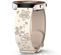 DEALELE Correa grabada compatible con Samsung Galaxy Watch 7 / FE / 6/6 Classic / 5/5 pro / 4/4 classic / 3 41 mm, 20 mm, bandas de silicona suave con estampado de flores de leopardo para Huawei GT3