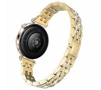 DEALELE Correa y funda compatible con Huawei Watch GT5 Pro de 42 mm / GT6 / GT5 / GT4 de 41 mm, 18 mm, pulsera de metal con diamantes de imitación brillantes con funda protectora brillante de repuesto
