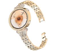 DEALELE Correa y funda compatible con Huawei Watch GT5 Pro de 42 mm / GT6 / GT5 / GT4 de 41 mm, 18 mm, pulsera de metal con diamantes de imitación brillantes con funda protectora brillante de repuesto