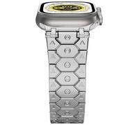 DEALELE Correas compatibles con Apple Watch de 1.654 pulgadas, 1.614 pulgadas, 1.575 pulgadas, 1.496 pulgadas, correa de repuesto fina de acero inoxidable Titan para iWatch Series 10/9/8/7/6/5/4/3/SE,