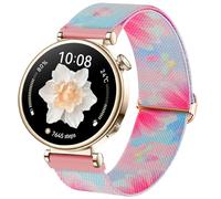 DEALELE Correas compatibles con Huawei Watch GT5 Pro de 42 mm / GT5 41 mm / GT4 41 mm / Garmin Venu 3S / Forerunner 265S / Fossil para mujer Gen 6, 18 mm, correa elástica de nailon colorida para mujer