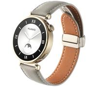 DEALELE Correas compatibles con Huawei Watch GT5 Pro de 42 mm / GT5 41 mm / GT4 41 mm / Garmin Venu 3S / Forerunner 265S / Fossil Gen 6, correa de repuesto de piel auténtica impresa de 18 mm