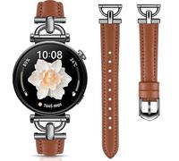 DEALELE Correas compatibles con Huawei Watch GT5 Pro de 42 mm / GT5 41 mm / GT4 41 mm / Garmin Venu 3S / Forerunner 265S / 255S / Fossil Gen 6 para mujer, correa de metal de piel suave de 18 mm, color