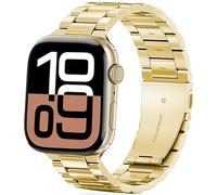 DEALELE Correas compatibles con iWatch de 42 mm, 41 mm, 40 mm, 38 mm, correa de repuesto de metal de acero inoxidable sin huecos para Apple Watch Series 10/9/8/7/6/5/4/3/SE, mujeres y hombres, color