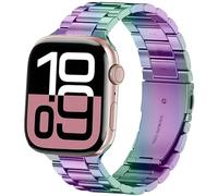 DEALELE Correas compatibles con iWatch de 42 mm, 41 mm, 40 mm, 38 mm, correa de repuesto de metal de acero inoxidable sin huecos para Apple Watch Series 11/10/9/8/7/6/5/4/3/SE, mujeres y hombres
