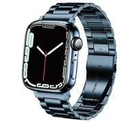 DEALELE Correas compatibles con iWatch de 42 mm, 44 mm, 45 mm, 46 mm, 49 mm, correa de repuesto de metal de acero inoxidable sólido para Apple Watch Series 10/9/8/7/6/5/4/3/SE/Ultra para mujeres y