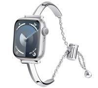 DEALELE Correas compatibles con iWatch de 49 mm, 45 mm, 44 mm, 42 mm, pulsera minimalista de repuesto de metal de acero en forma de T para Apple Watch Series 9/8/7/6/5/4/3/SE/Ultra para mujeres y