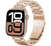 DEALELE Correas compatibles con iWatch de 49 mm, 46 mm, 45 mm, 44 mm, 42 mm, correa de repuesto de metal de acero inoxidable sin huecos, para Apple Watch Series 10/9/8/7/6/5/4/3/SE/Ultra para mujeres