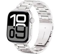 DEALELE Correas compatibles con iWatch de 49 mm, 46 mm, 45 mm, 44 mm, 42 mm, correa de repuesto de metal de acero inoxidable sin huecos, para Apple Watch Series 10/9/8/7/6/5/4/3/SE/Ultra, para mujeres