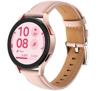 DEALELE Correas compatibles con Samsung Galaxy Watch 7 / FE / 6/6 Classic / 5/5 Pro / 4/4 Classic / 3 41 mm / Huawei GT3 / GT2 42 mm, 20 mm, correa de piel auténtica suave para mujeres y hombres, rosa