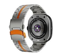 DEALELE Correas compatibles con Samsung Galaxy Watch 8 (40 mm / 44 mm) / 8 Classic (46 mm), acero inoxidable Iron Man sin huecos, correa de repuesto con cierre de seguridad para mujeres y hombres