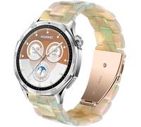 DEALELE Correas compatibles con Samsung Galaxy Watch de 46 mm, Galaxy 3 de 45 mm, Huawei Watch GT5 / GT5 Pro / 4/4 Pro / GT4 / 3/3 Pro / GT3 de 46 mm, 22 mm, correa de resina colorida para mujeres y