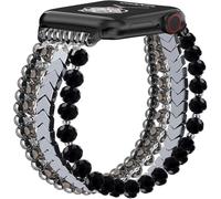 DEALELE Correas de cuentas compatibles con Apple Watch de 49 mm, 46 mm, 45 mm, 44 mm, 42 mm, pulsera elástica hecha a mano con cuentas de cristal para iWatch Series 10/9/8/7/6/5/4/3/SE/Ultra, para