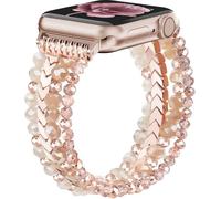 DEALELE Correas de cuentas compatibles con Apple Watch de 49 mm, 46 mm, 45 mm, 44 mm, 42 mm, pulsera elástica hecha a mano con cuentas de cristal para iWatch Series 10/9/8/7/6/5/4/3/SE/Ultra para