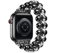 DEALELE Correas de perlas compatibles con Apple Watch de 49 mm, 46 mm, 42 mm, 45 mm, 41 mm, 44 mm, 40 mm, 38 mm, pulsera elástica con cuentas de perlas para iWatch 10, 9, 8, 7, 6, 5, 4, 3, SE Ultra