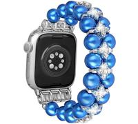DEALELE Correas de perlas compatibles con Apple Watch de 49 mm, 46 mm, 42 mm, 45 mm, 41 mm, 44 mm, 40 mm, 38 mm, pulsera elástica con cuentas de perlas para iWatch 10, 9, 8, 7, 6, 5, 4, 3, SE Ultra