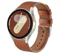 DEALELE - Pulsera compatible con Samsung Galaxy Watch 4/4 Classic/Galaxy 5/5 Pro/Galaxy 3 41mm/Galaxy Watch 42mm/Active 2 20mm Correa de cuero para Huawei GT2/GT3 42mm Marrón