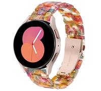 DEALELE Pulsera compatible con Samsung Galaxy Watch 7 / FE / 6/6 Classic / 5/5 Pro / 4/4 Classic / 3 41 mm, 20 mm, resina de resina de colores para Huawei GT3 42 mm/GT2 42 mm, 20mm, Acero inoxidable