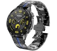 DEALELE Pulsera compatible con Samsung Gear S3 / Galaxy Watch 46 mm / Galaxy 3 45 mm, 22 mm 15 filas de acero inoxidable de metal de repuesto para Huawei Watch 3/3 Pro / GT3 46 mm / GT2 46 mm, 22mm