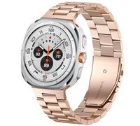 DEALELE Starp - Correa de repuesto de metal de acero inoxidable compatible con Samsung Galaxy Watch 7 Ultra (47 mm), sin huecos, para Galaxy Watch Ultra de 47 mm, para mujeres y hombres, color oro