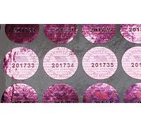 Dealimax - Pegatinas redondas de 14 mm con número de serie, color morado