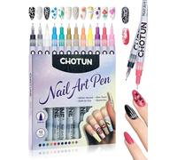 DealKits Juego de lápices de uñas de 12 colores, 3D resistentes al agua, herramientas de manicura, para arte de uñas, belleza, joyas, perfecto para principiantes y profesionales