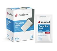 Dealmed esterilizado abdominal (ABD), almohadillas combinadas, 5 pulgadas x 9 pulgadas, 20 unidades
