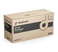 Dealmed Vendaje elástico de 6 pulgadas con cierre automático, 50 vendas elásticas, vendaje de compresión estirado de 5 yardas, producto de cuidado de heridas para botiquín de primeros auxilios e