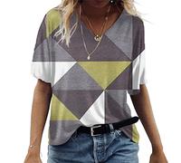 Deals of The Day T Shirt Summer Nochevieja Party Outfit Damen Yellow Tshirt Damen Damenbluse Tshirt Damen Baumwolle 2024