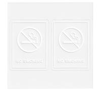 dealzEpic - Cartel transparente transparente para no fumar - Adhesivo autoadhesivo para puerta o ventana de cristal - Paquete de 8 pegatinas