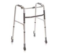 Deambulatore girello per anziani pieghevole regolabile 2 ruote 2 puntali con freni Art. RP737