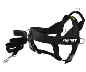 Dean and Tyler Bundle One DT Arnés Universal, Sheriff, XL (36, 47) + una Correa Acolchada para Cachorros, Broche de Acero Inoxidable de 6 pies, Color Negro
