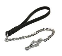 Dean and Tyler - Correa de Perro de eslabones de Cadena, Color Negro de 2.1 pies con asa y Accesorios Herm Sprenger Snap