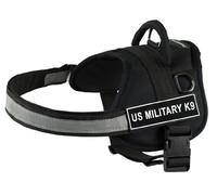 Dean & Tyler Arnés para Mascotas de 28 a 38 Pulgadas, Mediano, US Military K9, Color Negro