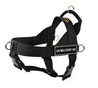 Dean & Tyler Arnés Universal para Perro sin tirones, de 21 a 25 Pulgadas, XS, Militar Estadounidense K9, Negro