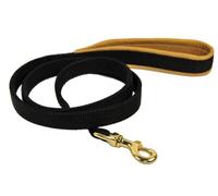 Dean & Tyler Correa Acolchada de Nailon de Doble Capa para Cachorros con Mango Acolchado marrón y Gancho de latón Macizo, 3 pies por 3/4 Pulgadas, Color Negro