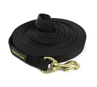 Dean & Tyler Correa de Nailon de Doble Capa para Perro con herrajes de latón Macizo, 110 pies por 3/4 Pulgadas, Color Negro