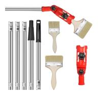 DEANKEJI 1,97 Metros de Acero Inoxidable Rodillo Pintura, con 2 Cepillos Paint Roller set with Stainless Steel Extension Rod, Alargador Rodillo Pintura Adecuado para Techos Altos, Paredes y Decoracion