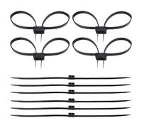 DEANKEJI 10 Piezas Bridas para Cables, Doble Bloqueo Desechables Ssposas, 700mm × 12mm Nylon Bridas Negras, Apto para Talleres, Seguridad Pública, Cable Management, etc.