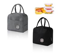 DEANKEJI 2 Piezas 6L Bolsa Comida Trabajo, Doble Capa Engrosado Bolso Nevera, Plegable Bolso Nevera, para Oficina, Escuela, Camping, Viajes