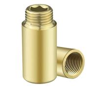 DEANKEJI 2 Piezas Extensión de Grifo 1/2 Pulgada, Prolongación de Grifo de Latón, Extensión Roscada 1/2" Ag/Ig, 40 mm Racor de Prolongación Para Grifos, para Grifos, Sistemas de Calefacción