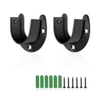 DEANKEJI 2 Piezas Soporte Barra Cortina, Barra Armario, 38 mm Soportes para Cortina, para Soportes de Armario, Barras de Cortina, Barras de Secado de Ropa, Soportes de Cortina de Baño